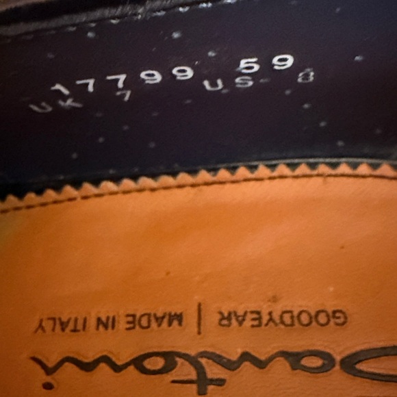 Santoni Dark Leather Buckle Loafers - Picture 7 of 8